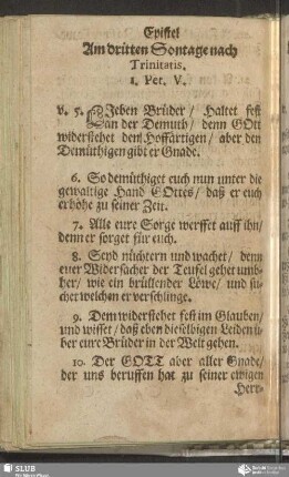 [Am dritten Sontage nach Trinitatis]
