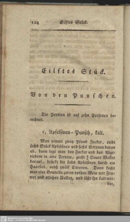 Eilftes Stück. Von den Punschen