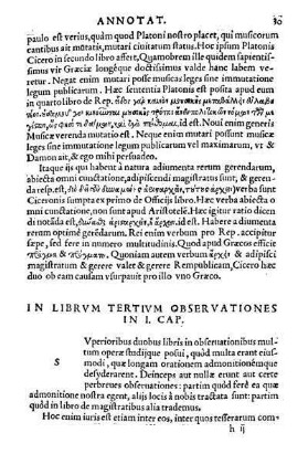 In Librum Tertium Observationes