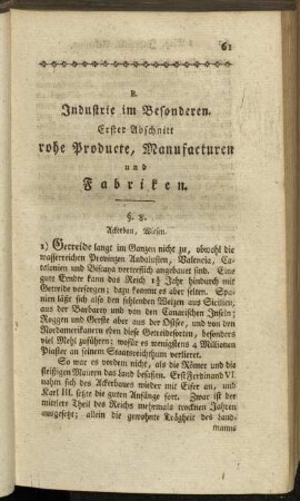 [B. Industrie der Spanier im Besondern.]