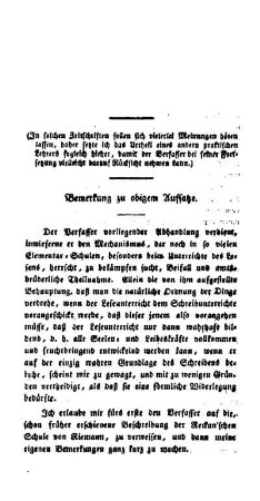 Bemerkung zu obigen Aufsatze