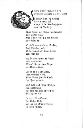 Ein Wiegenlied bei Mondschein zu singen