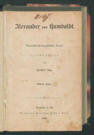 Alexander von Humboldt... 4. Theil