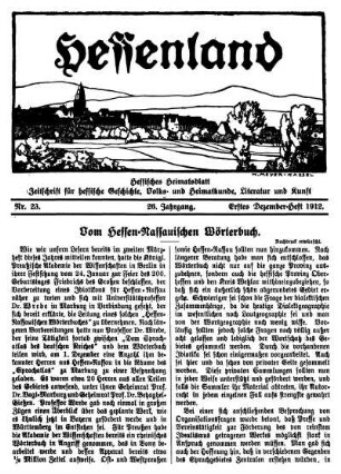 Nr. 23, Erstes Dezember-Heft 1912