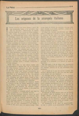 Los orígenes de la anarquía italiana