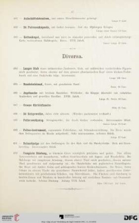 Diversa (Nr. 484-492)