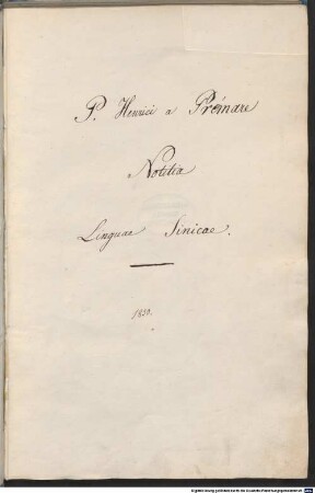 Notitia Linguae Sinicae