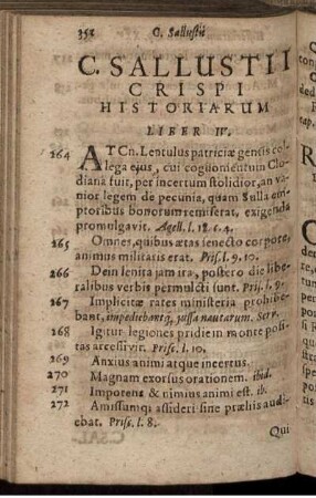 C. Sallustii Crispi Historiarum Liber IV