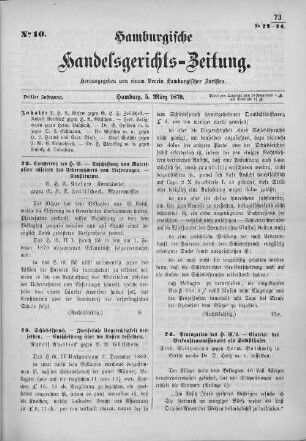 No. 10. 5. März 1870