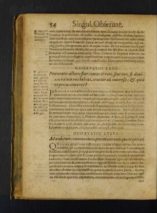 Observatio LXXVI. Mandatum communitatis procuratorium quae requirat?