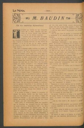 M. Baudin : (De mis memorias diplomáticas)