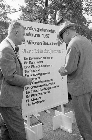 Ermittlung des 5 millionsten Besuchers der Bundesgartenschau.