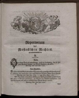 Repertorium des Rostockschen Rechtes.