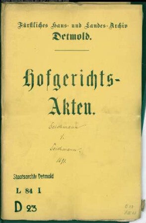 Deichmann, Christian gegen Elisabeth Deichmann - Schuldforderung