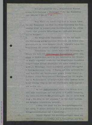 Tätigkeitsbericht des Bürgerlichen Frauenbundes Wilhelmshaven - Rüstringen für das Geschäftsjahr 1921/22