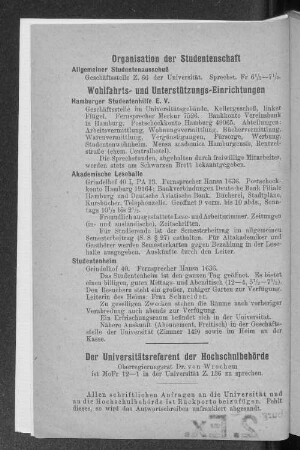Organisation der Studentenschaft