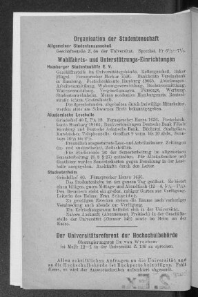 Organisation der Studentenschaft