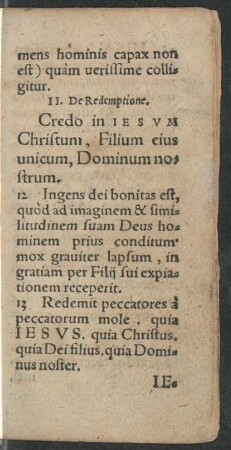 II. De Redemptione.