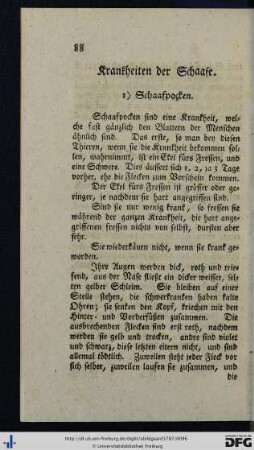 Krankheiten der Schaafe.