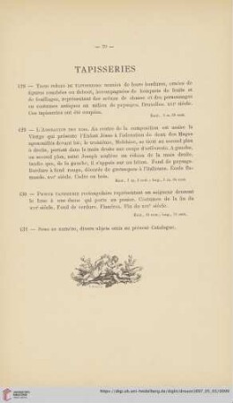 Tapisseries (Nr. 428 - 431)