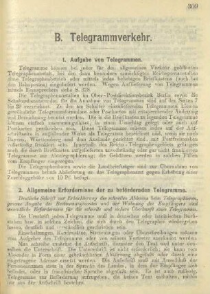 B. Telegrammverkehr