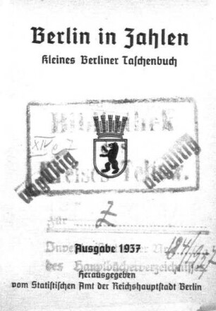 1937: Berlin in Zahlen : Taschenbuch