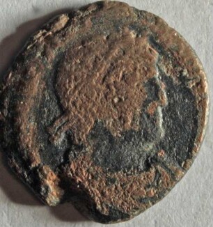Römische Münze, Nominal Centenionalis, Prägeherr Valentinian I., Prägeort Lyon, Original