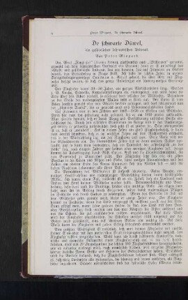 De schwarte Düwel,
