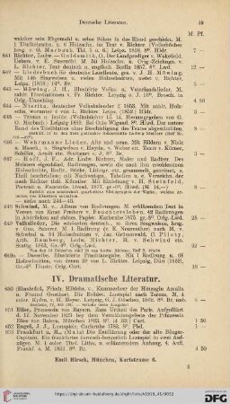 IV. Dramatische Literatur (Nr. 650 - 674)