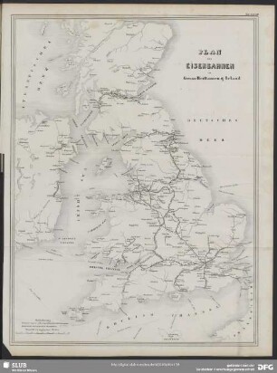 Plan der Eisenbahnen in Gross-Brittanien & Irland