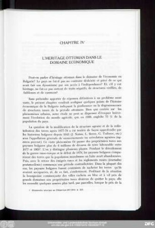 Chapitre IV L'Heritage Ottoman Dans Le Domaine Economique