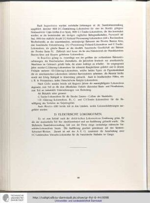 D. Elektrische Lokomotiven