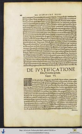 De iustificatione fidei, & meritis operum