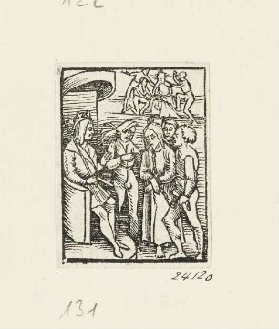 Christus vor Herodes, Blatt 8 aus: "Daniel Agricola, Passio domini nostri Jesu Christi", Basel 1514/1515