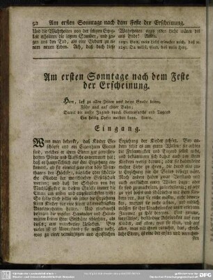 Am ersten Sonntage nach dem Feste der Erscheinung