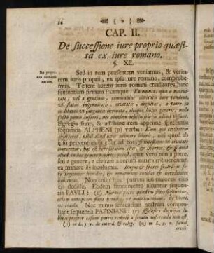 14-23, Cap. II. De successione iure proprio quaesita ex iure romano.