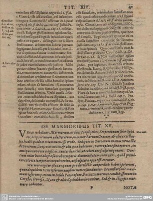 De Marmoribus Tit. XV.