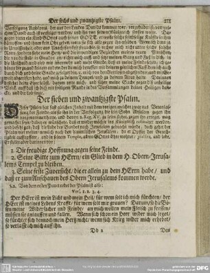 Der sieben und zwantzigste Psalm