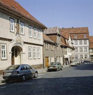 Heiligenstadt. Blick in die Aegidienstraße von Süden, links das Pfarrhaus St. Aegidien
