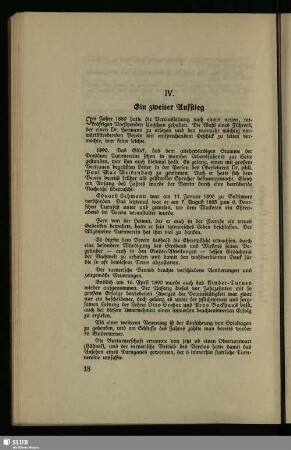 IV. Ein zweiter Aufstieg