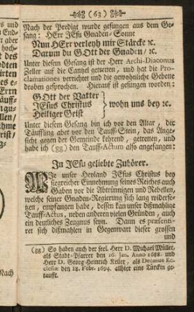 63-92, In Jesu geliebte Zuhörer.