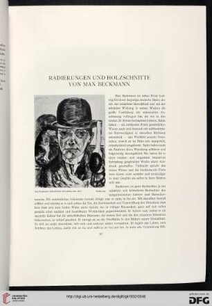 Radierungen und Holzschnitte von Max Beckmann