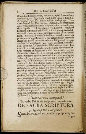 De Sacra Scriptura.