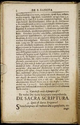 De Sacra Scriptura.