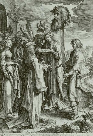 David mit dem Haupte Goliaths