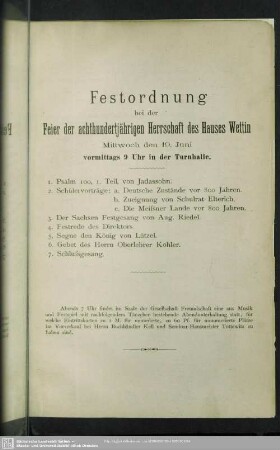 Festordnung