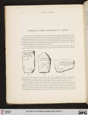Tombeaux grecs, romains et coptes