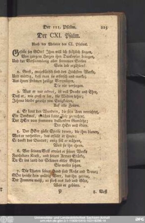 Der CXI. Psalm.