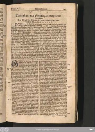 Evangelium am Sonntag Septuagesimae. Vorstellend Den Beruff der Arbeiter in dem Weinberg Gottes.
