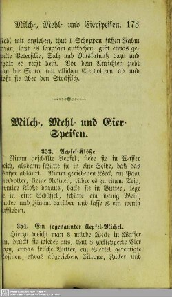 Milch-, Mehl- und Eierspeisen